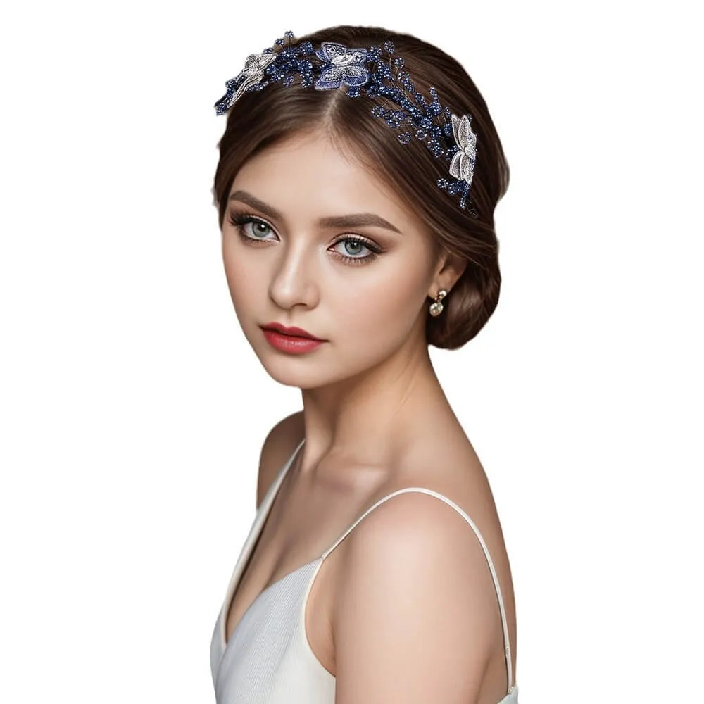 Crystal Butterfly Jeweled Headband WA208