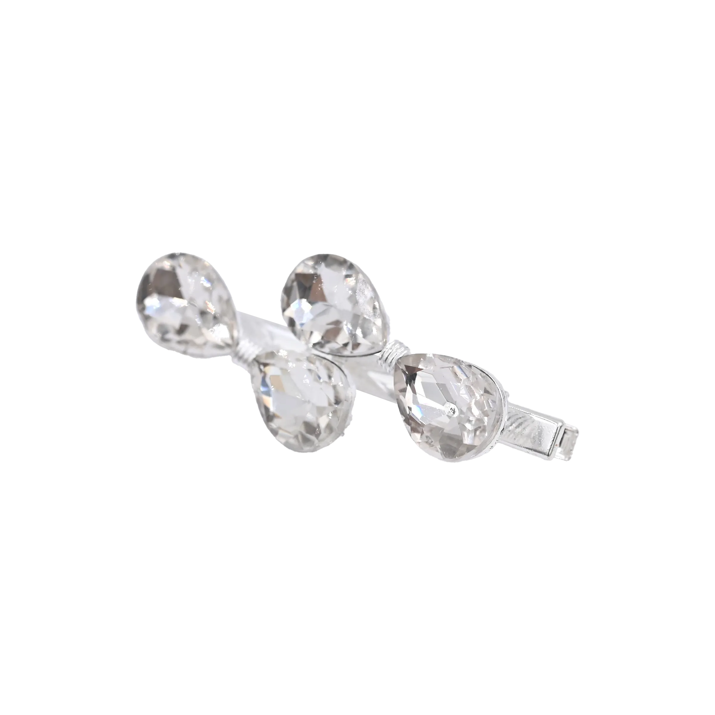 Crystal Flower & Droplet Hair Clips