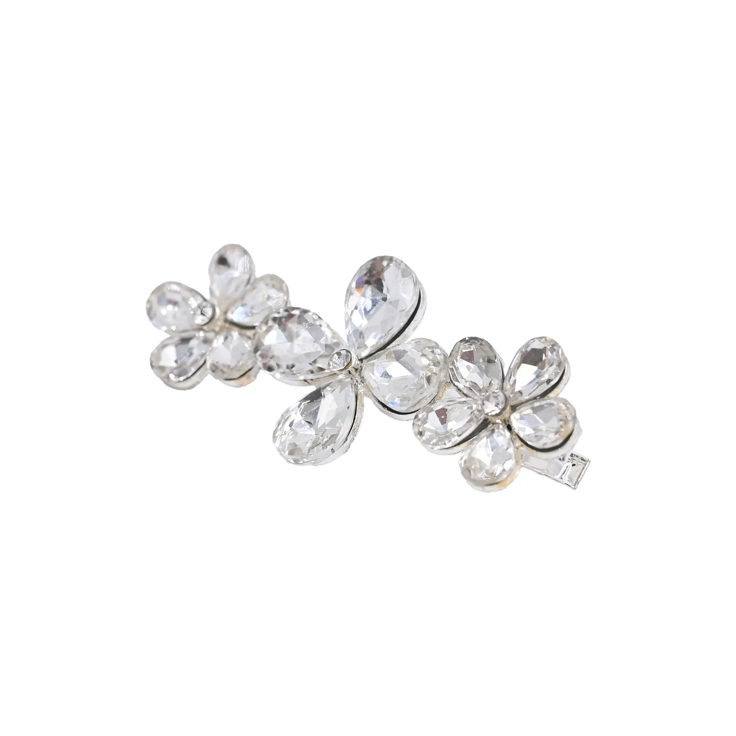 Crystal Flower & Droplet Hair Clips