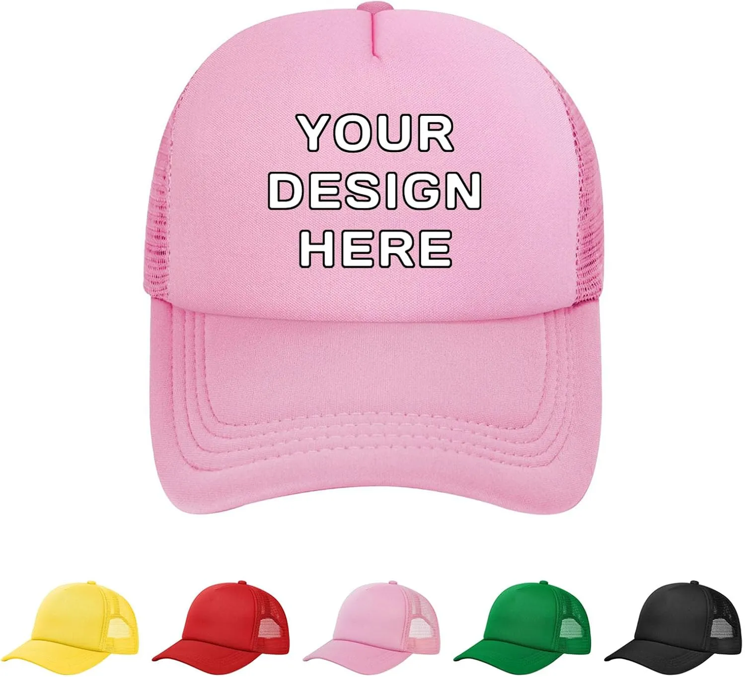 Custom Mesh Trucker Hat Baseball Cap Design Your Logo Text Photo Hats for Men Women Bulk Customized Gift