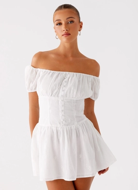 Customer Favorite Anthem Mini Dress - Ivory Chic Fit Anthem Mini Dress - Ivory