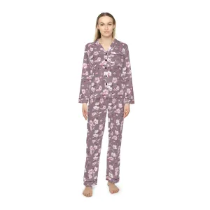 Customizable Elegant Floral Satin Sleep Set for Women - Luxe Pajama Collection