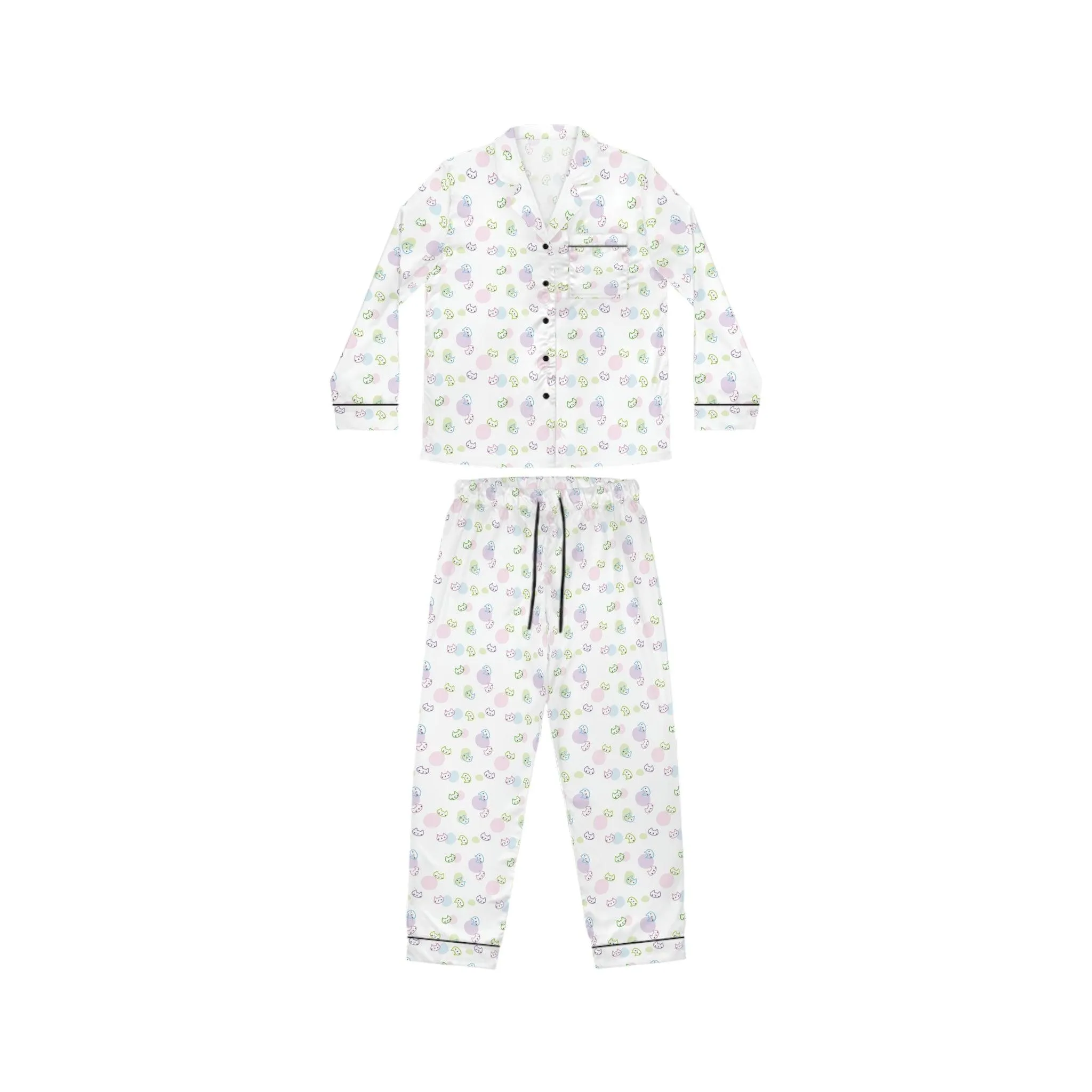 Customizable Luxury Satin Sleep Set for Pet Lovers