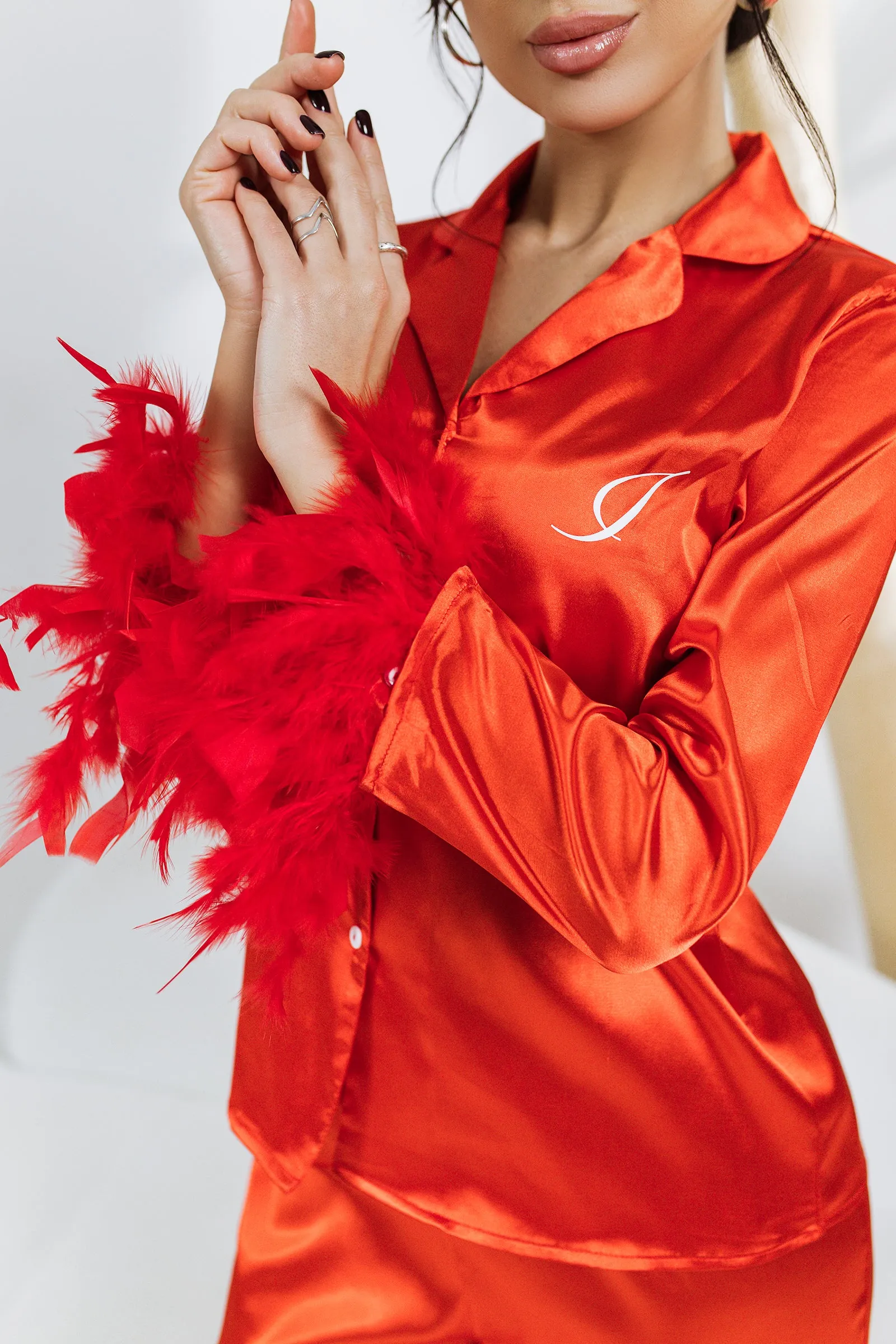 Customized Pajama Set with Feathers - alfresco