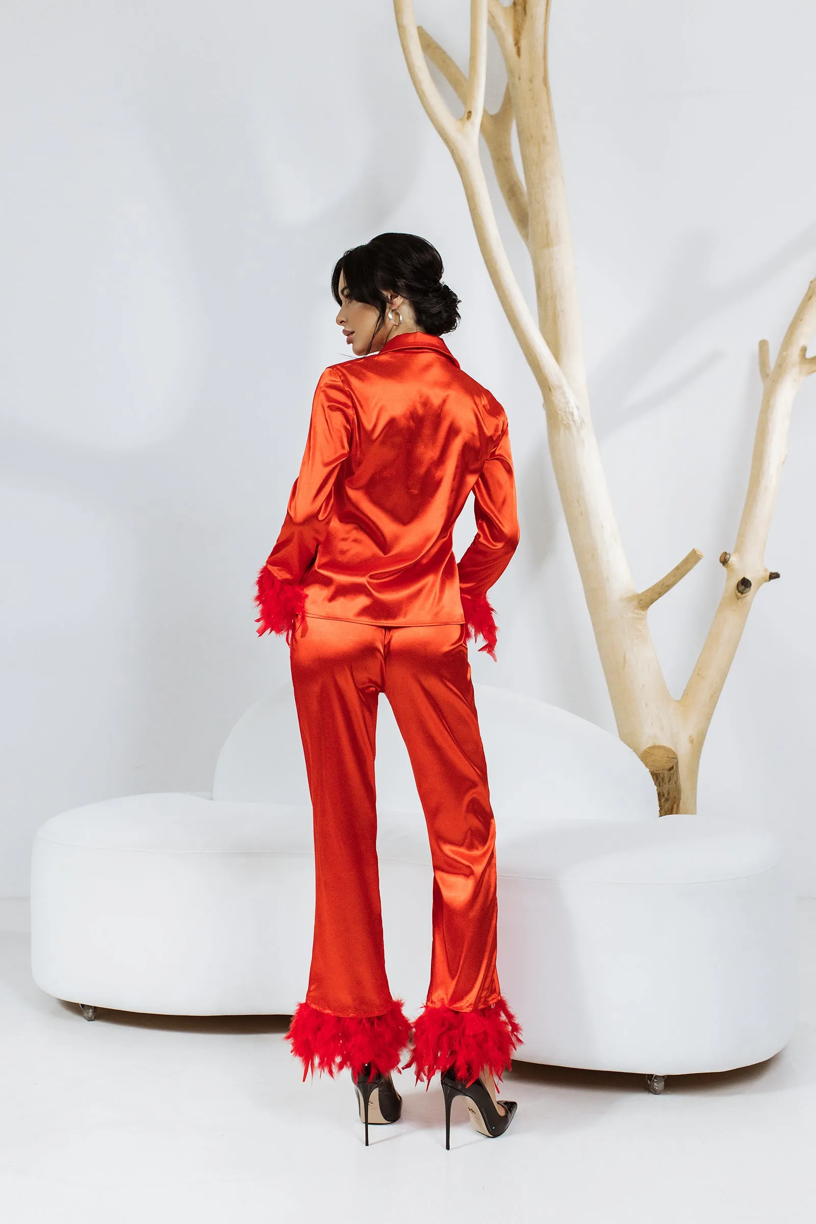 Customized Pajama Set with Feathers - alfresco