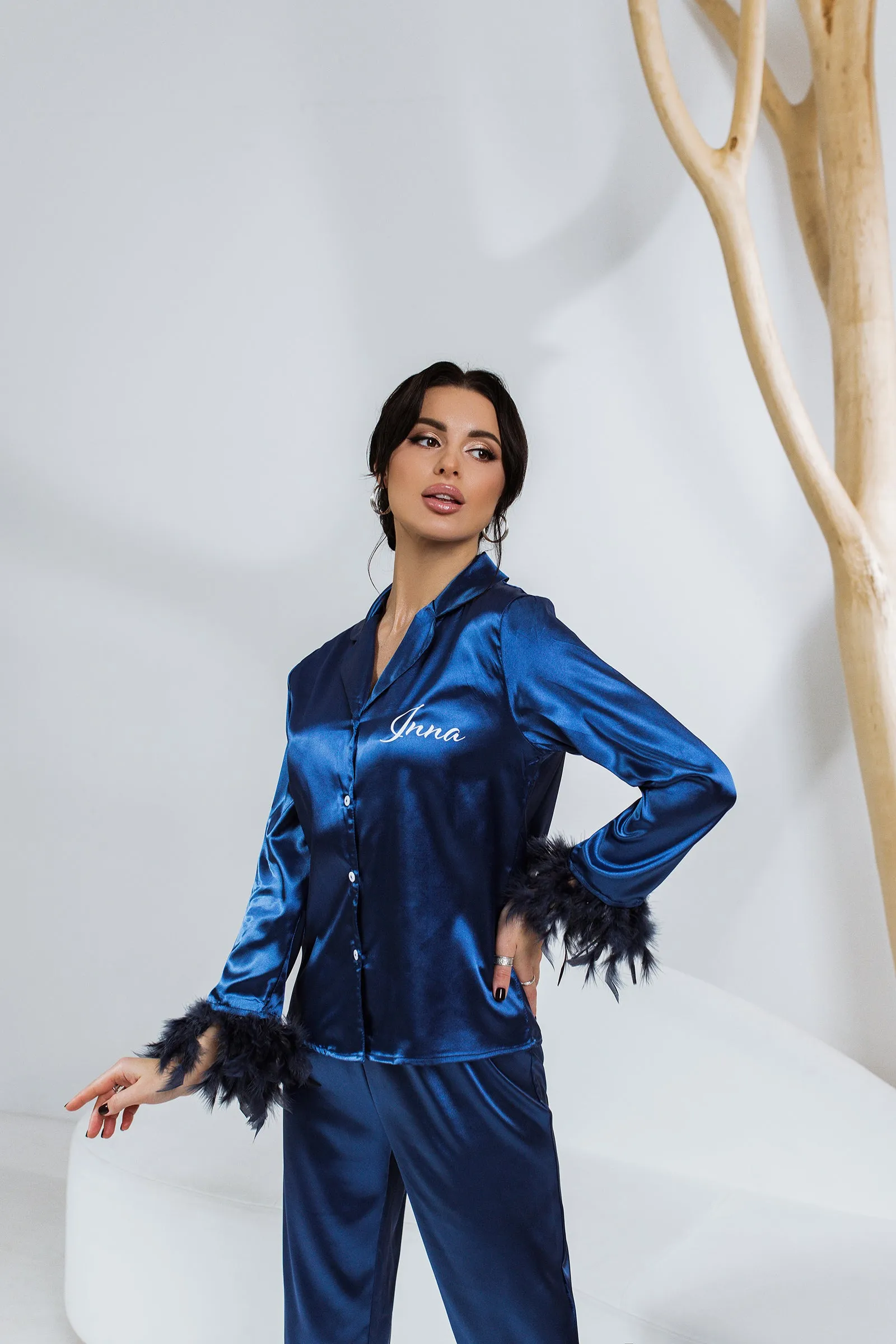 Customized Pajama Set with Feathers - alfresco