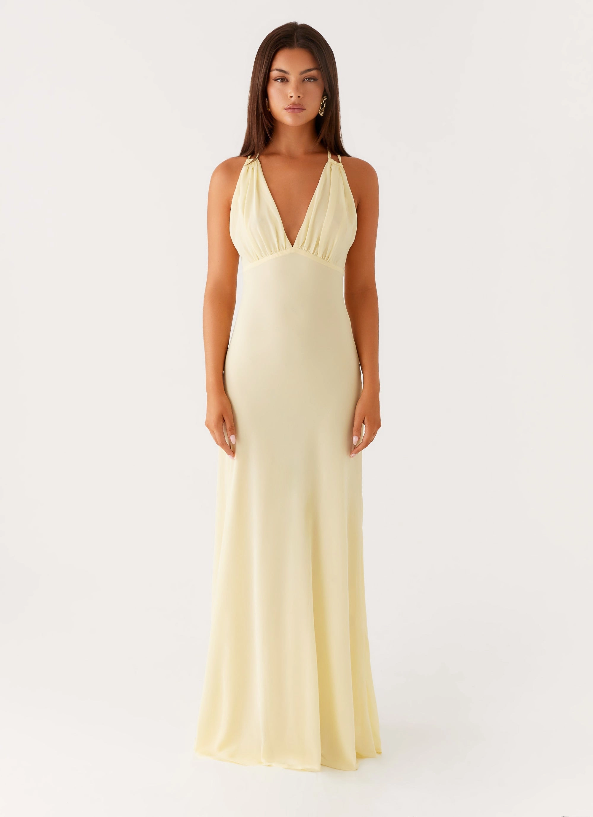 Office Layer Soft Weave Kacia Maxi Dress - Lemon