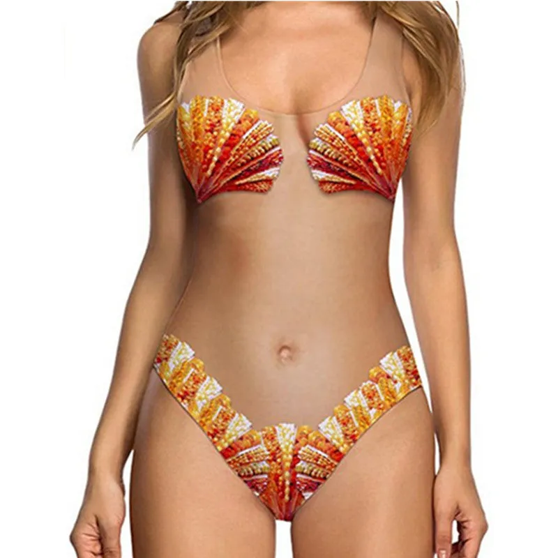 Cute Print Mid Rise Nude Stretch Tank Swimsuit