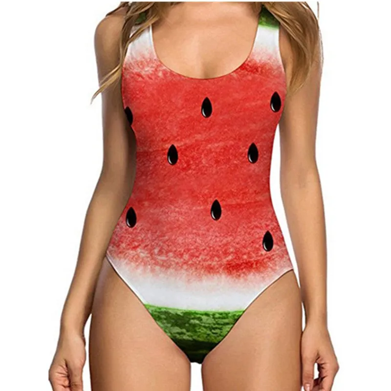 Cute Print Mid Rise Nude Stretch Tank Swimsuit