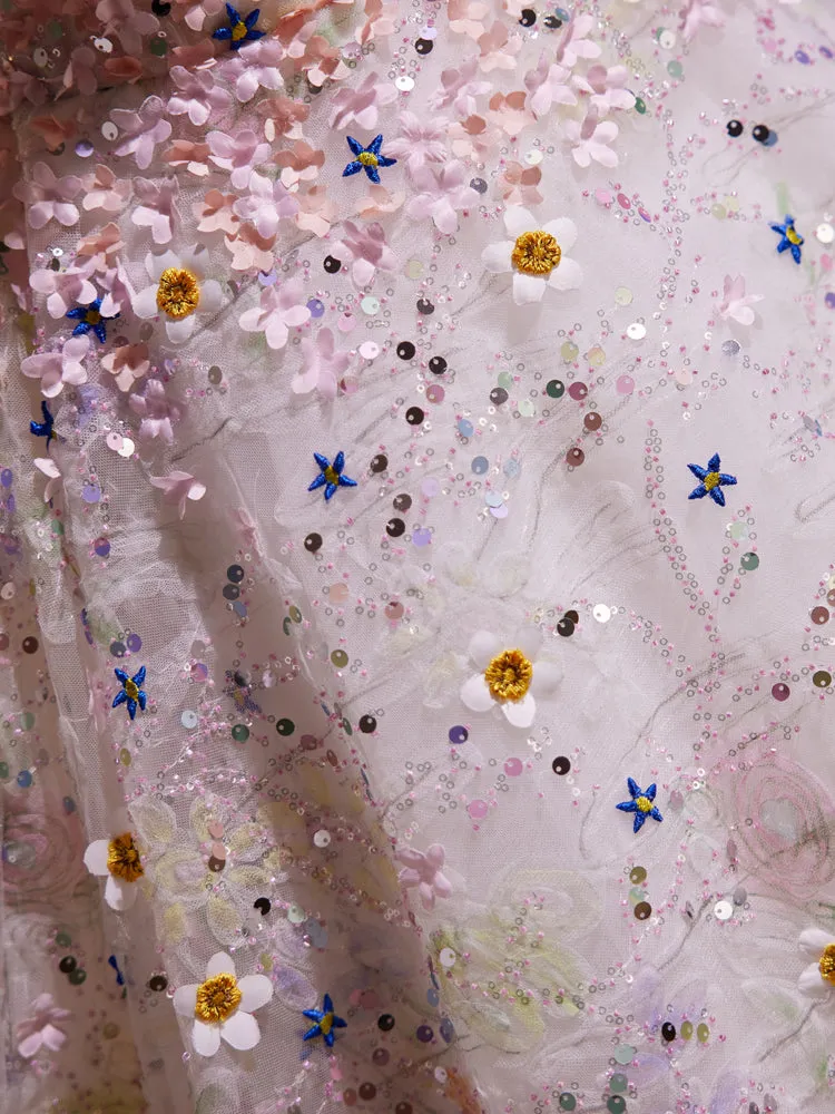 Cute Strapless Sweetheart Beading Flower Appliques Homecoming Dress