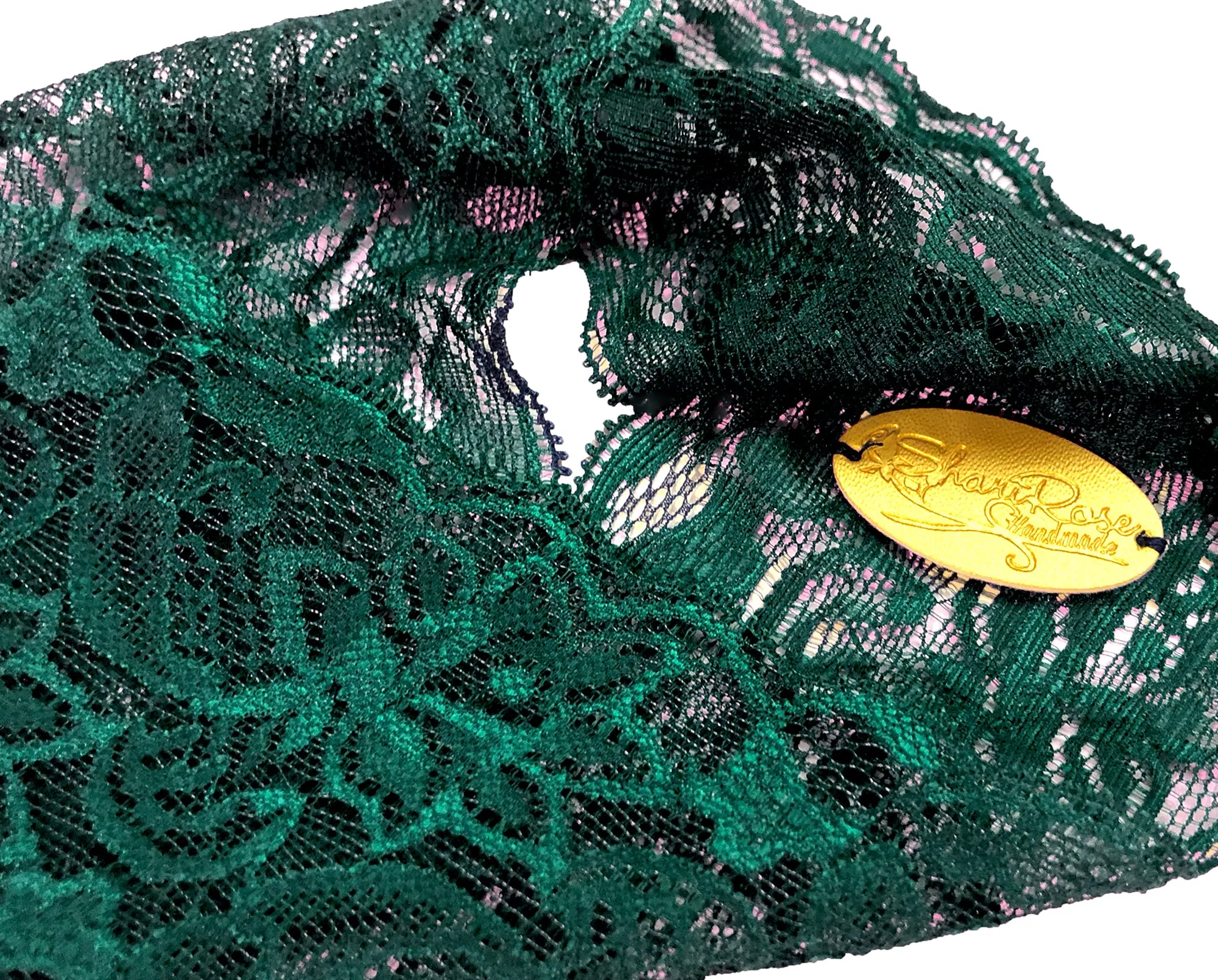 Cyan green lace headband