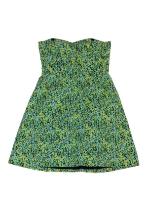 Cynthia Steffe Cotton Floral Strapless Dress - Size 2