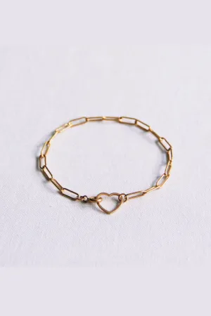 D-Chain Bracelet Open Heart Lock
