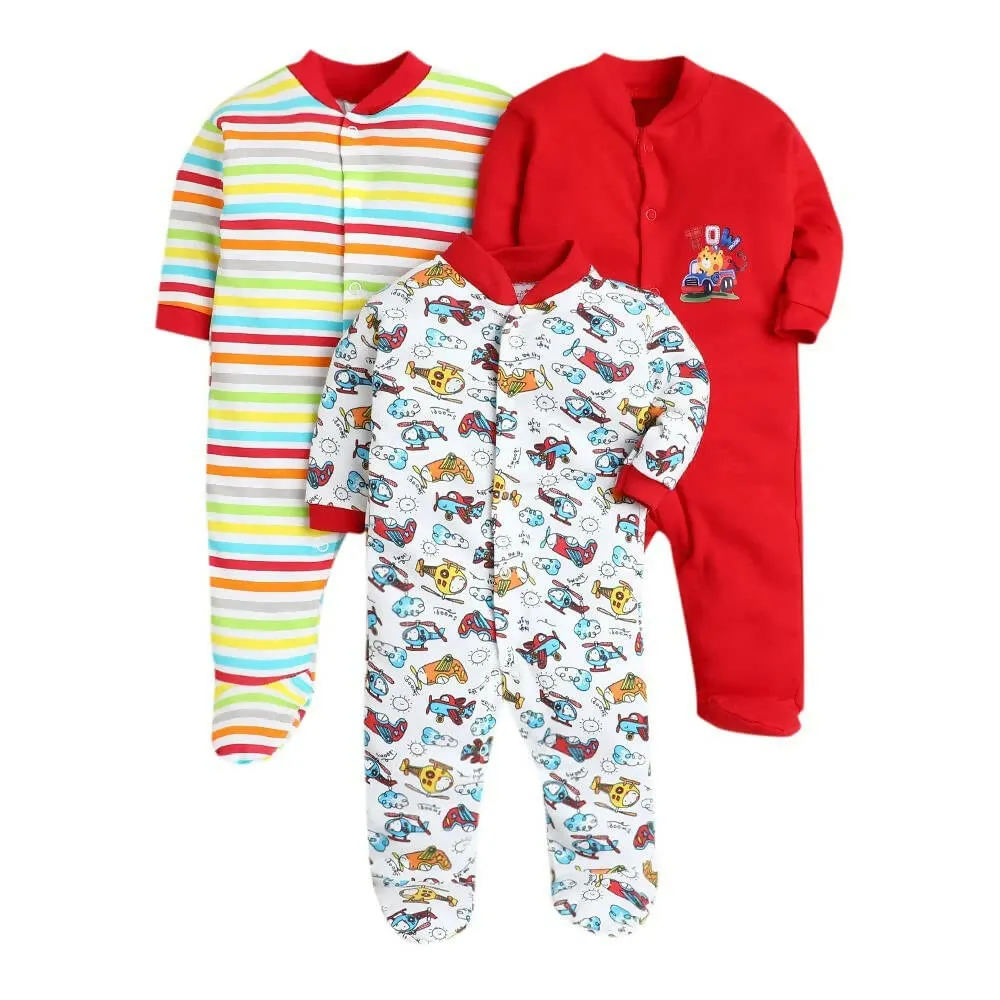 Daddy - G Rompers/Sleepsuits/Jumpsuit /Night Suits for New Born Babies - Red