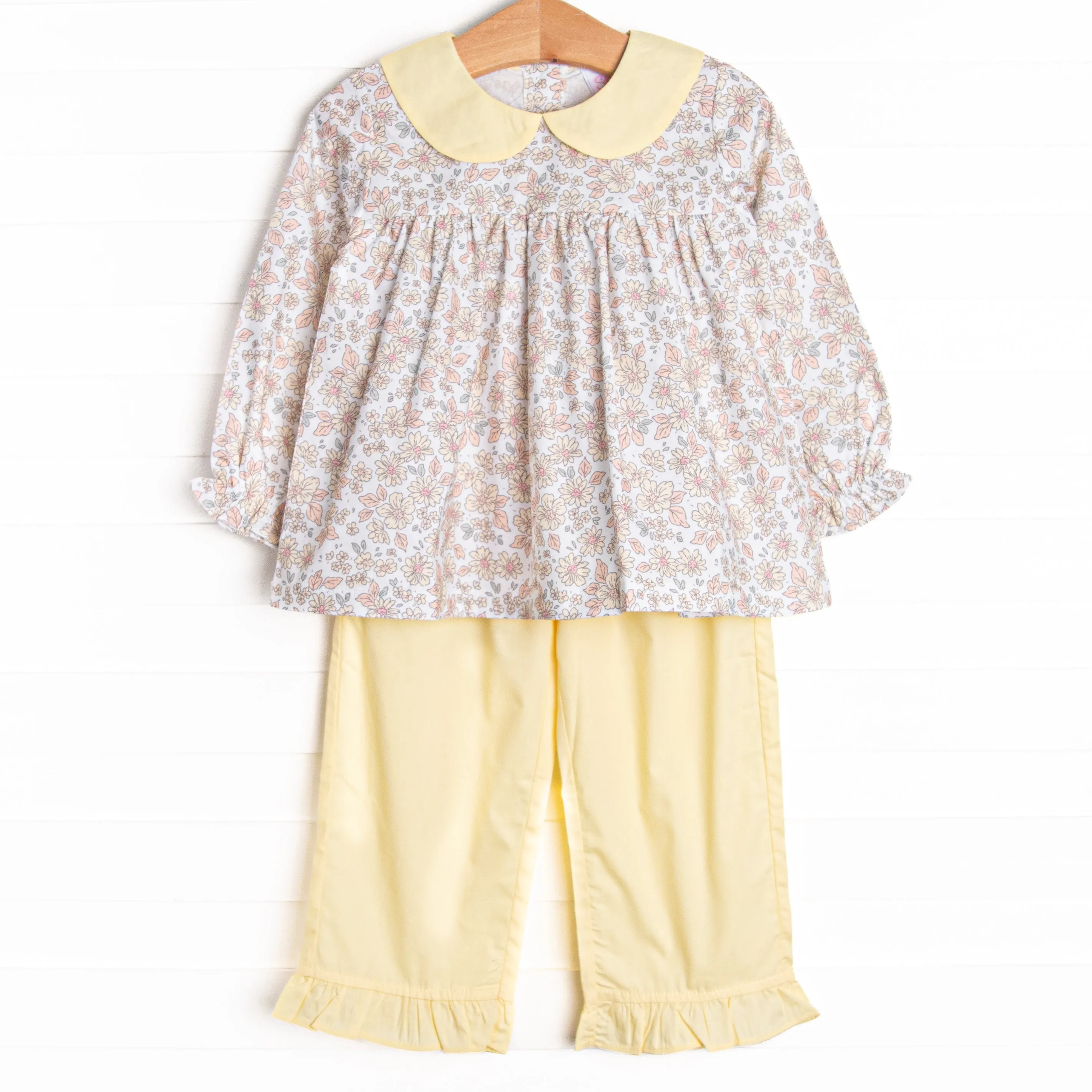 Daffodil Days Ruffle Pant Set, Yellow