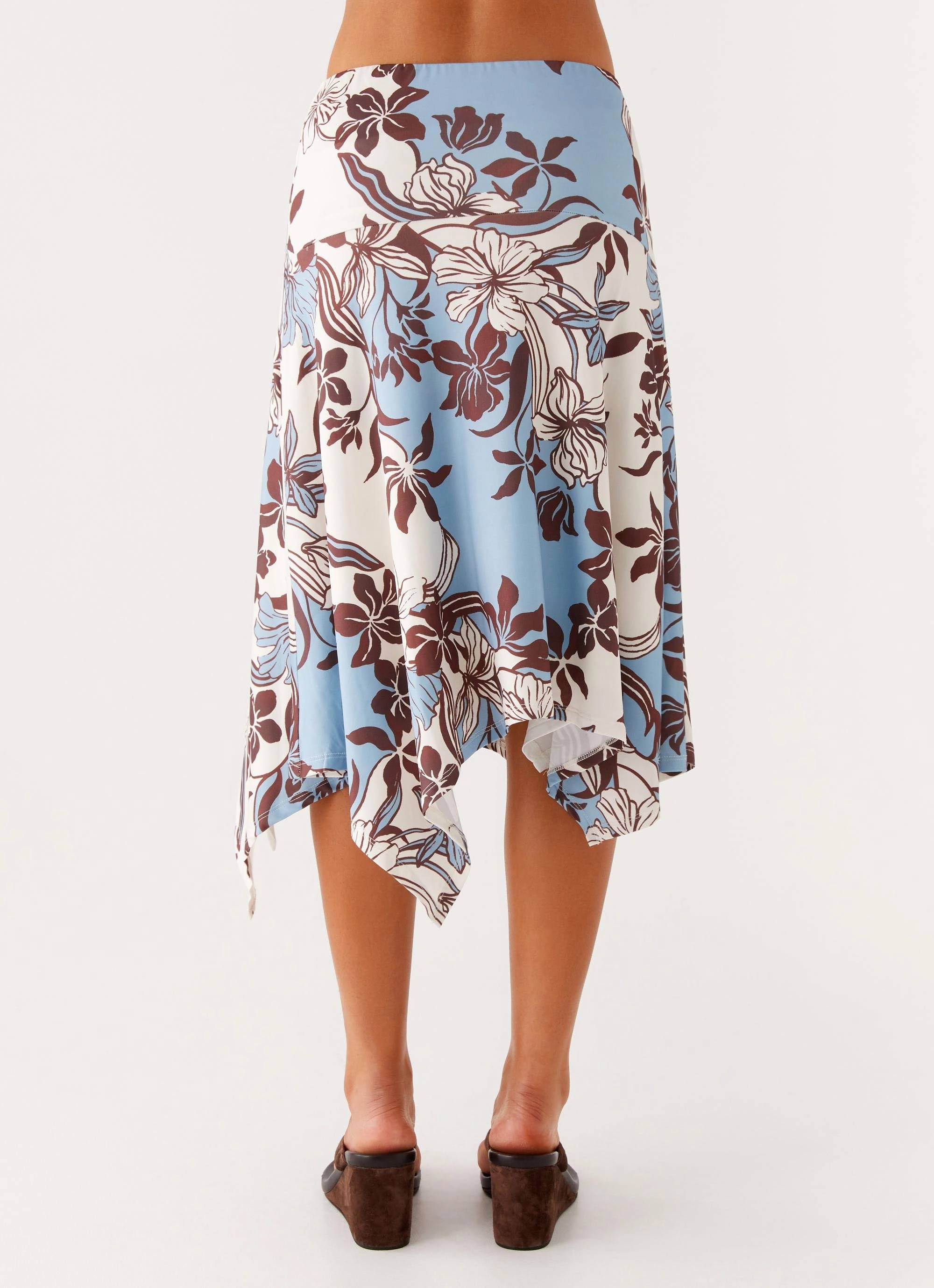 All weather Skye Midi Skirt - Bluewood Blossom