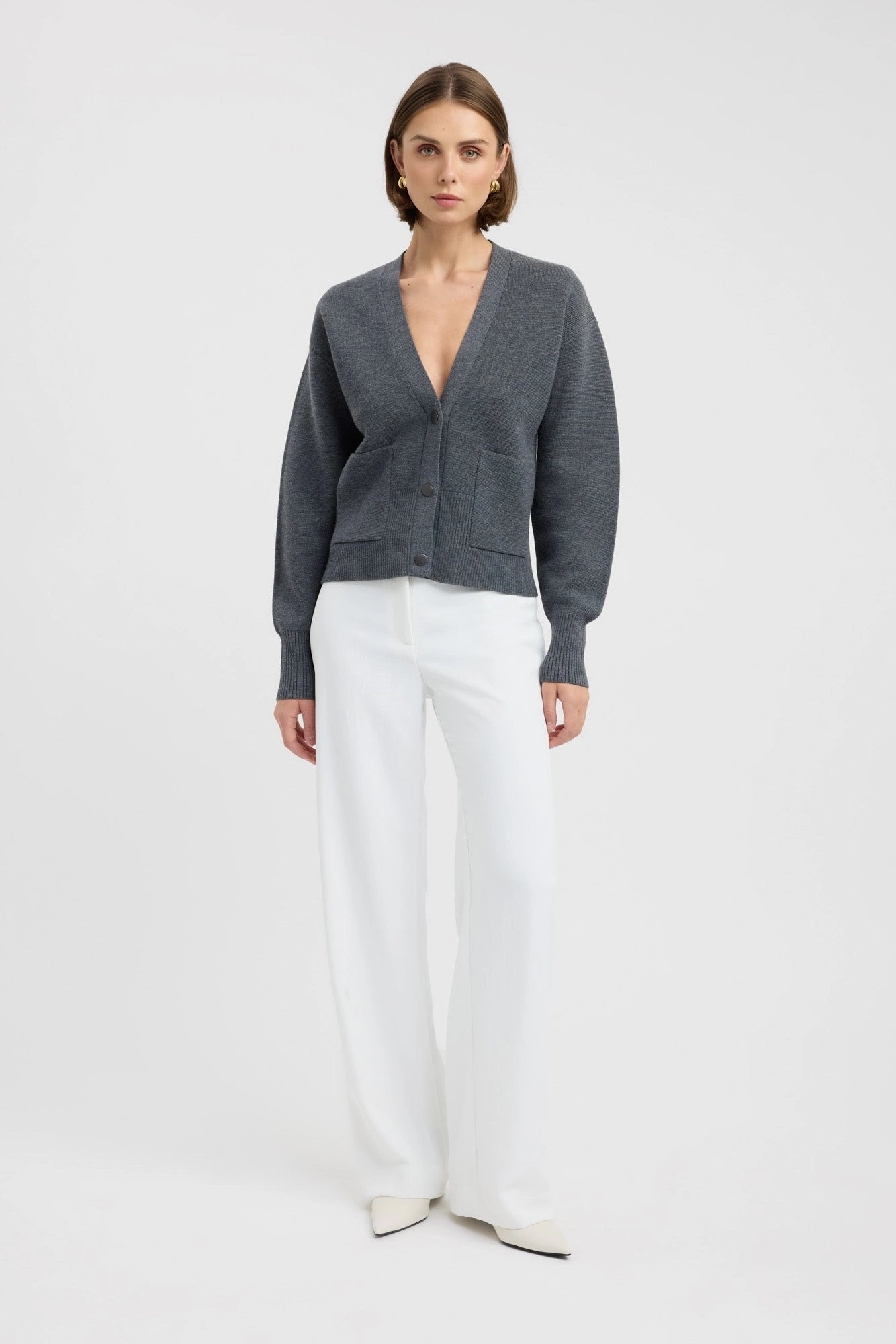 Layered Cuff No Season Dalton Snap Cardigan