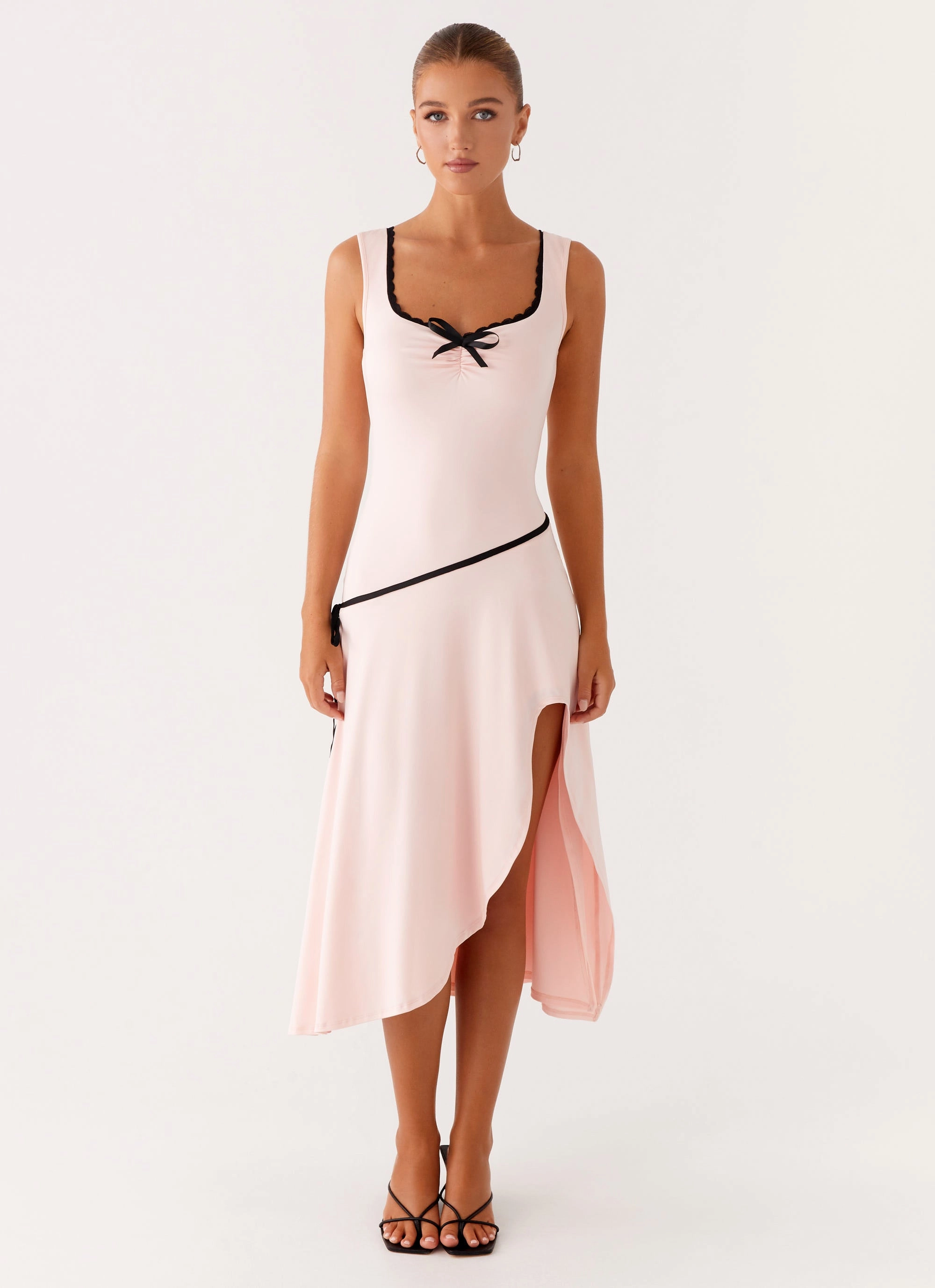 Darlene Midi Dress - Pink Chill Comfort Simple Form