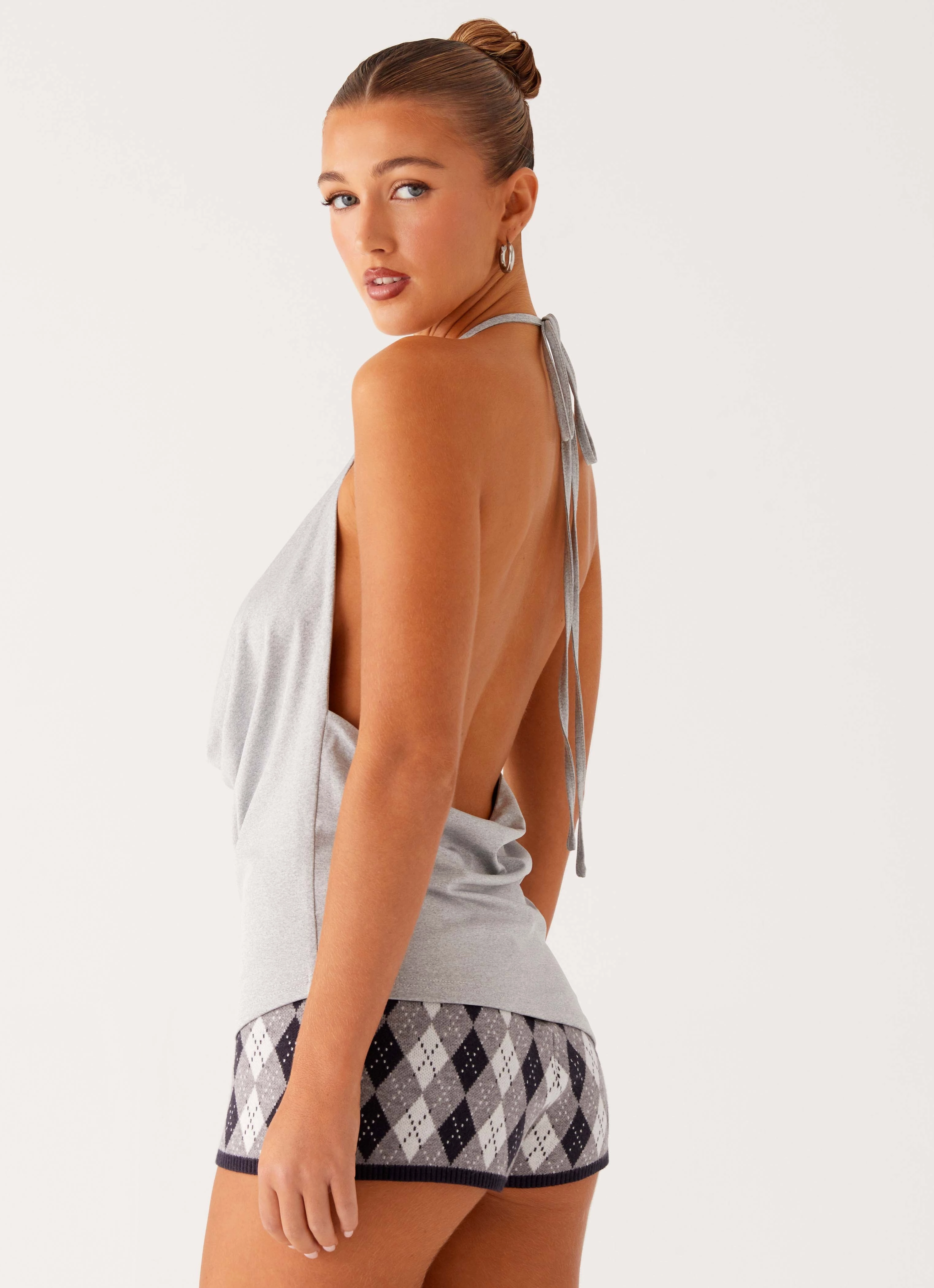 CompressionTechnology Dasha Cowl Top - Grey