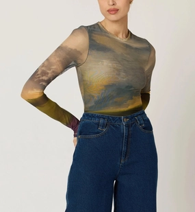 Dawn Top | San Bartolo TemperatureRegulating Layer High Neckline Structure Breathable Linen Blend Dawn Top | San Bartolo