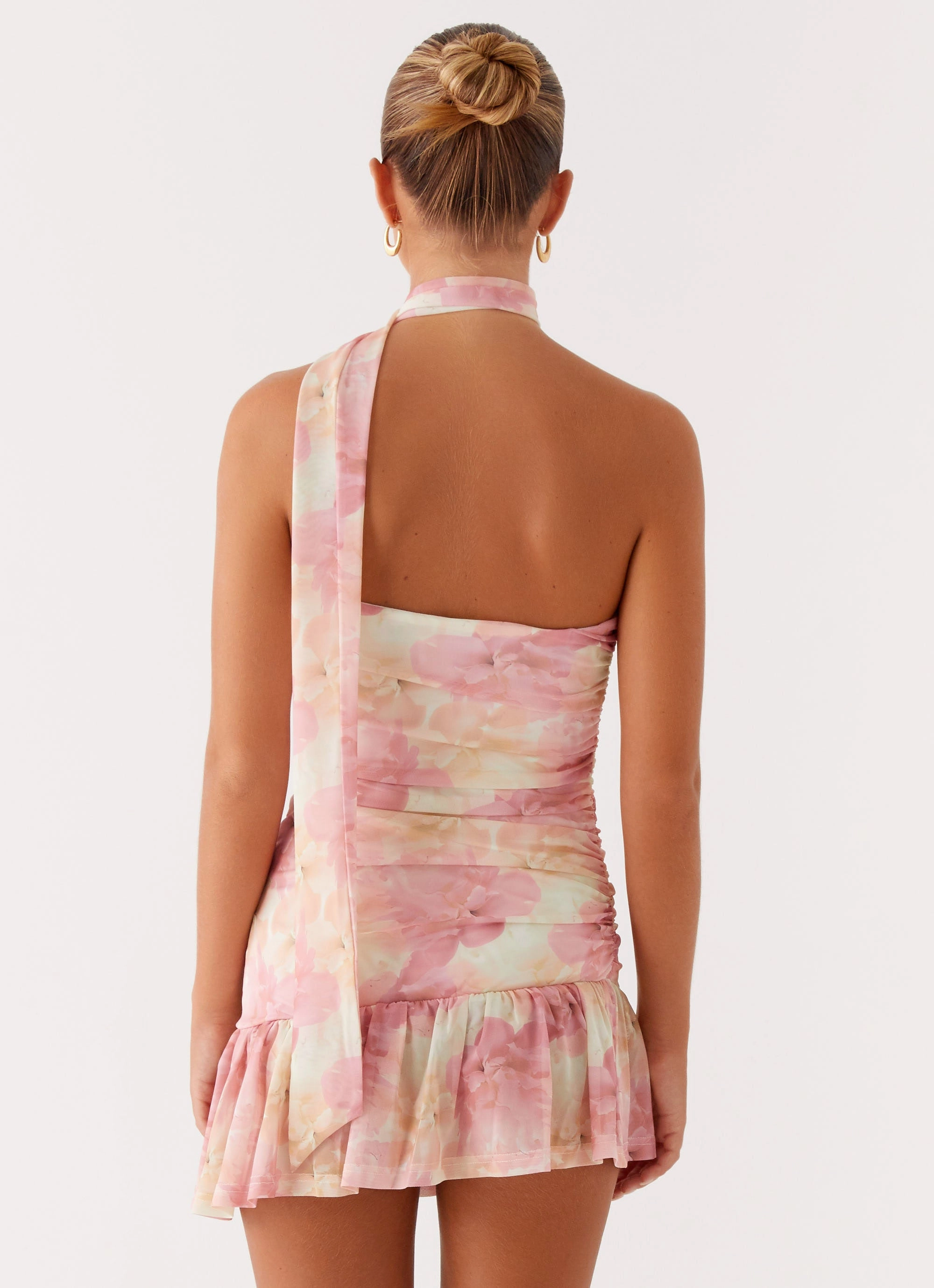 Fleur Mini Dress - Floral Print Fall Silhouette