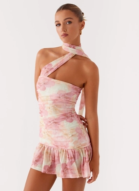 Day-To-Night Wear Fleur Mini Dress - Floral Print Fleur Mini Dress - Floral Print Comfy and Elegant