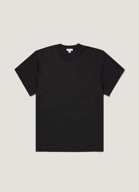 Day Wear Men's Oversized Heavyweight T-shirt in Black Men's Oversized Heavyweight T-shirt in Black Summer Comfort