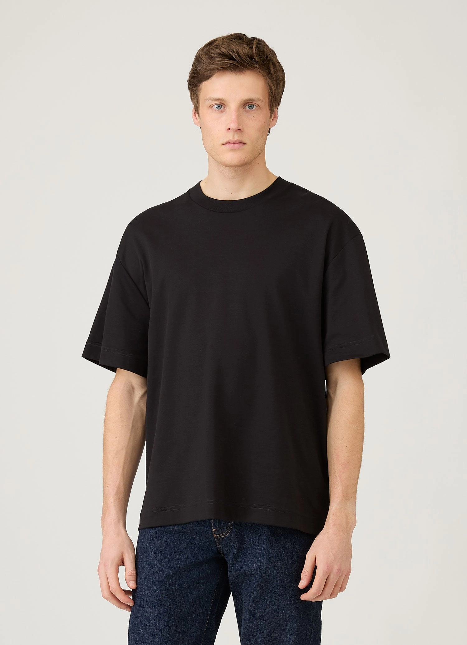 Men's Oversized Heavyweight T-shirt in Black Minimal Comfort