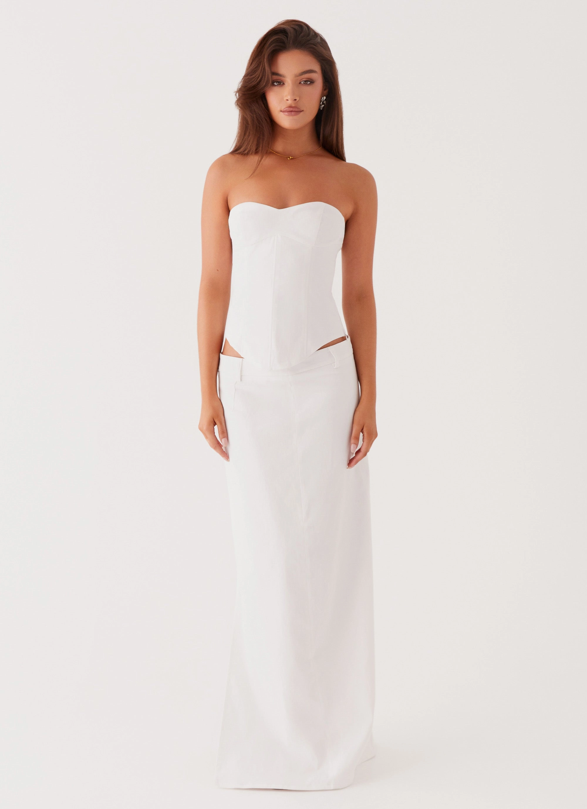 Jaslyn Maxi Skirt - White investment piece Casual Comfort