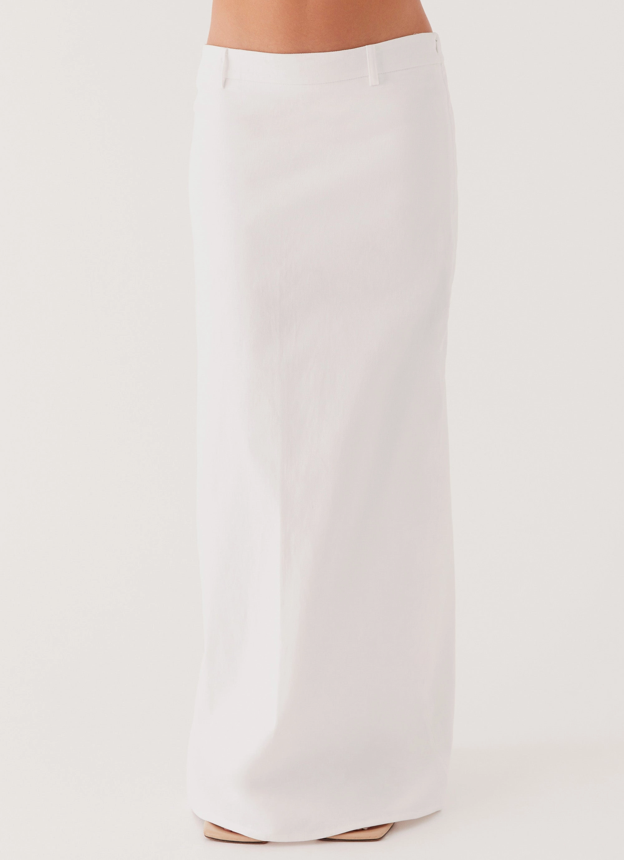 Jaslyn Maxi Skirt - White Romantic Vibe