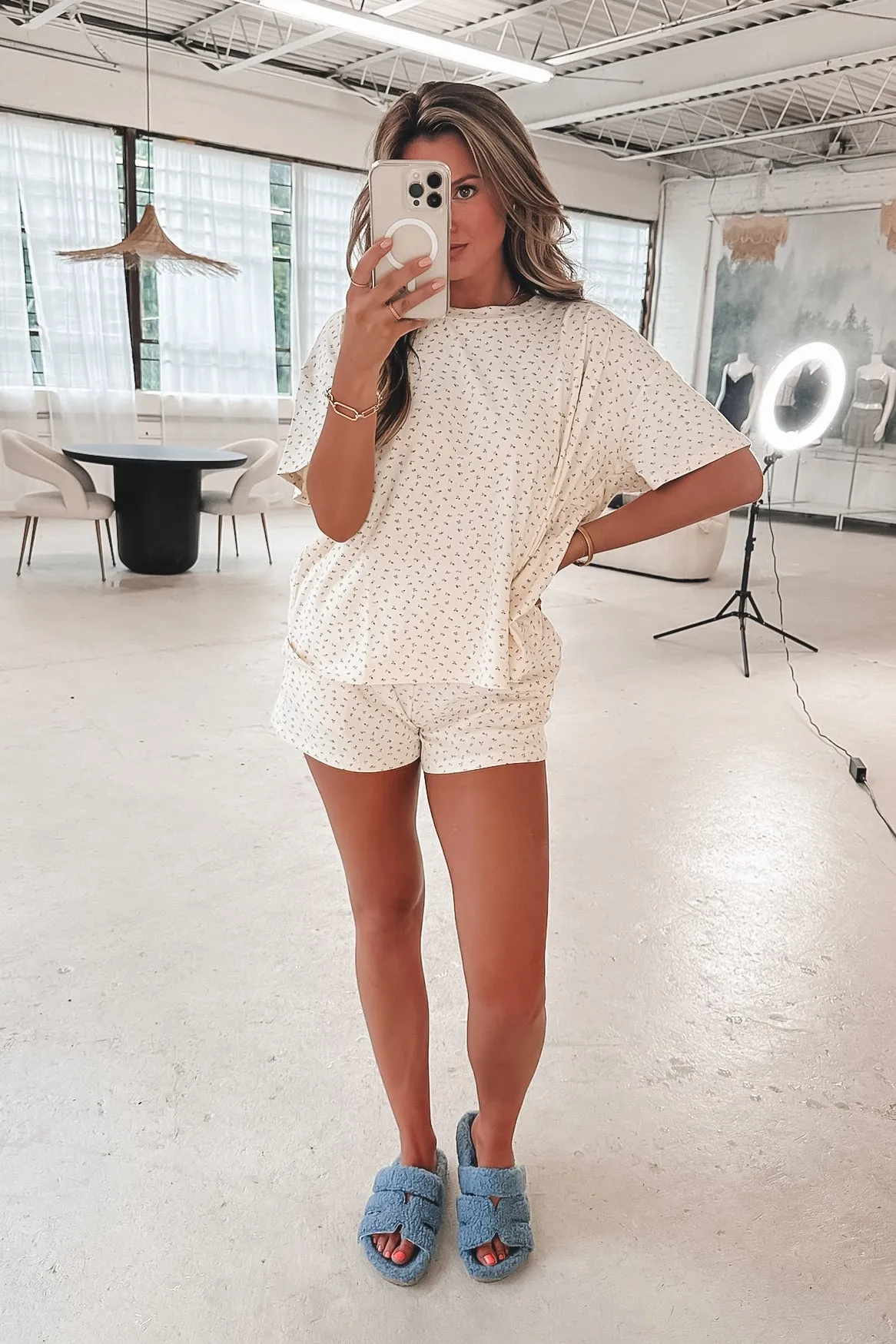 DEAL Pretty In Sleep Light Floral Sleep Shorts