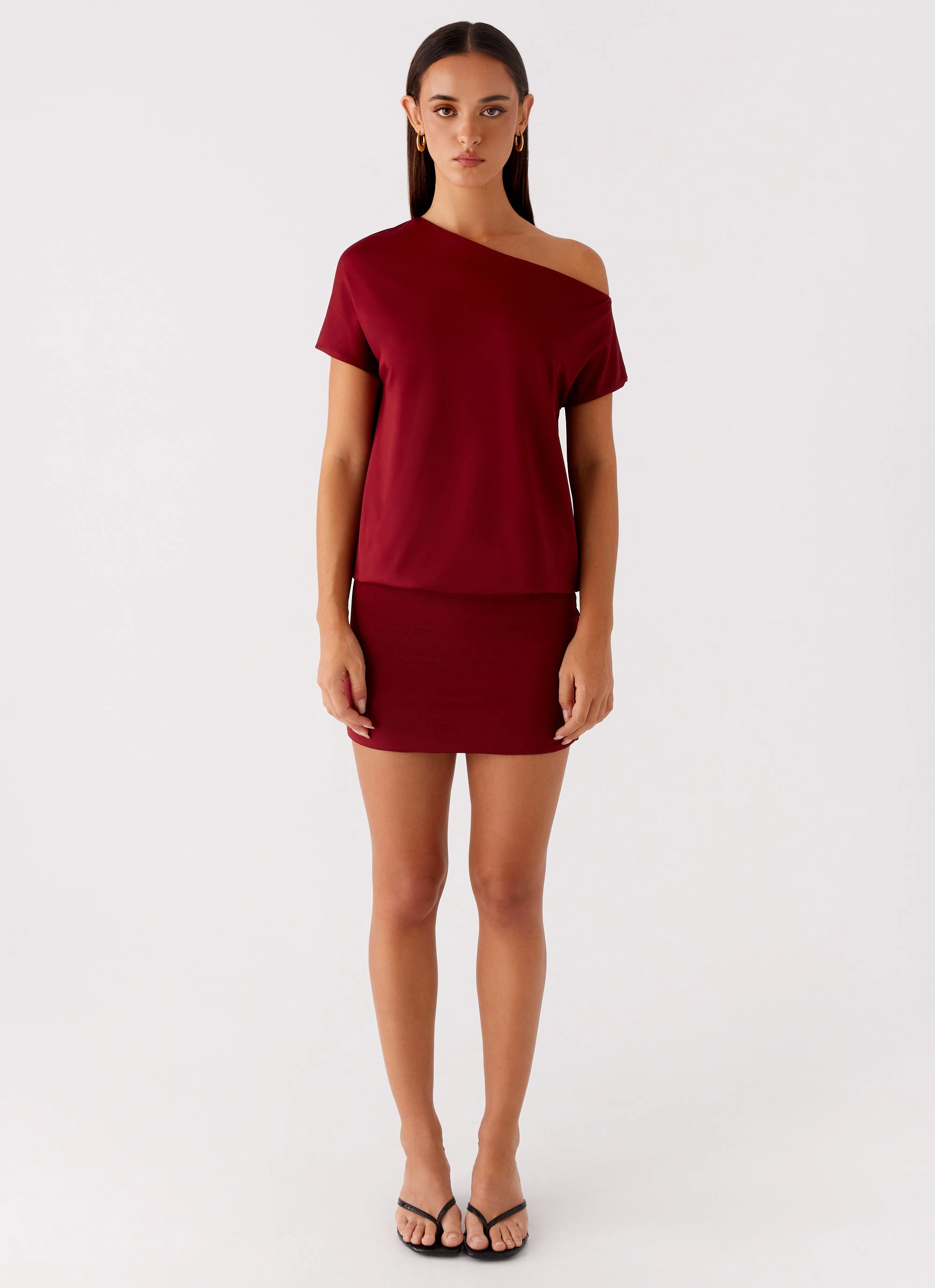 Paulie Mini Dress - Maroon All Season Style