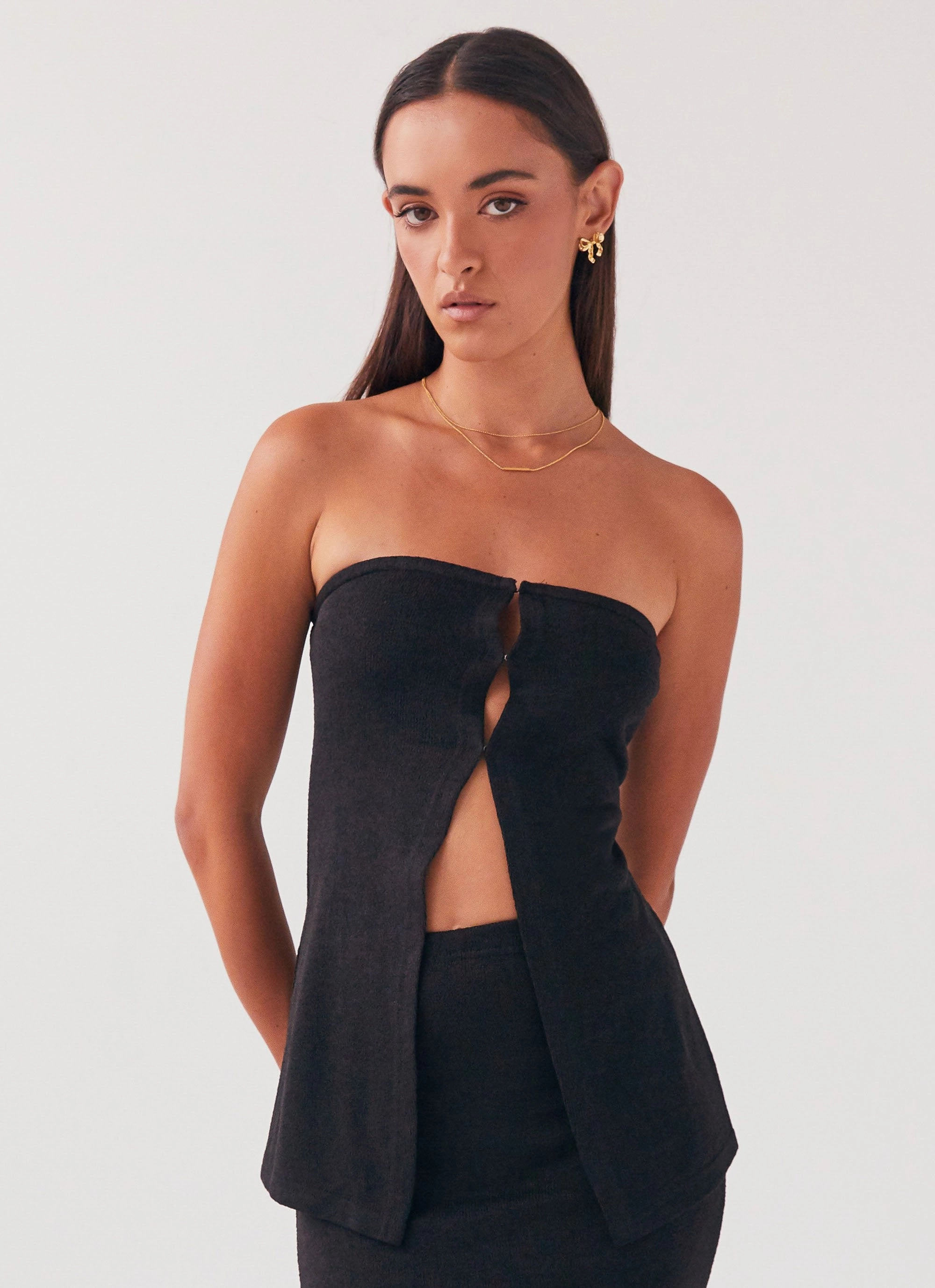 EcoDyeProcess Delicate Lady Knit Top - Black