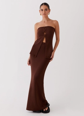 Delicate Lady Knit Top - Chocolate Flatlock Seams Delicate Lady Knit Top - Chocolate Eco Friendly Dye Process