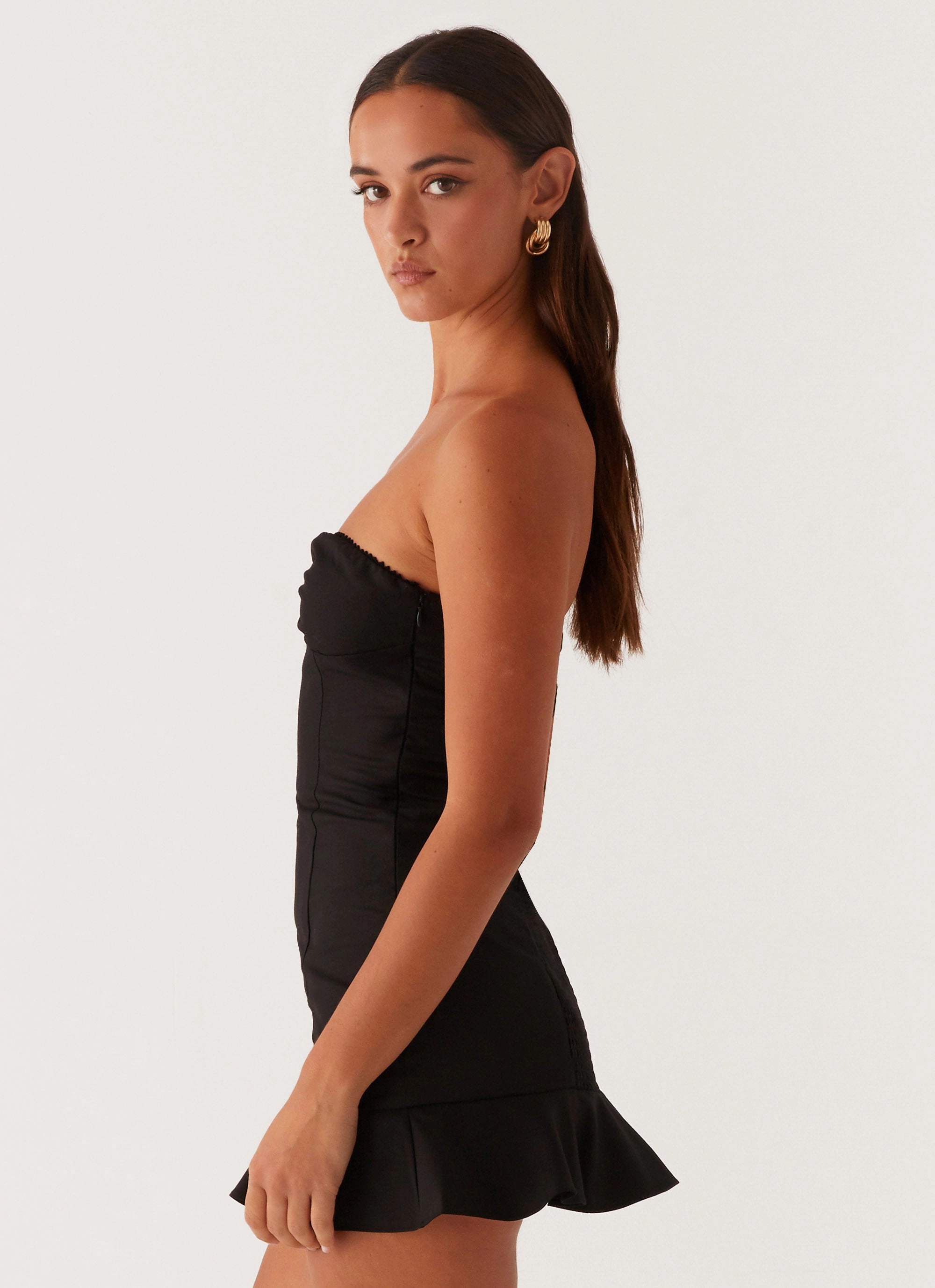 Underwire-Support Everyday Comfort Wear Delmi Bustier Mini Dress - Black