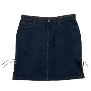 Denim Lace Up Skirt (1X)