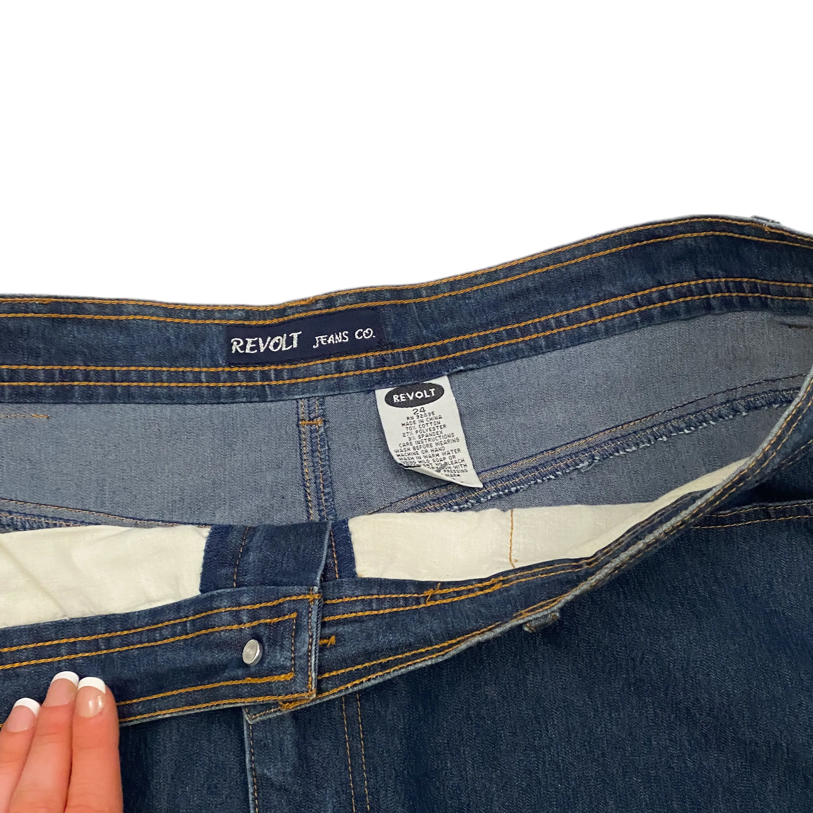 Denim Lace Up Skirt (1X)