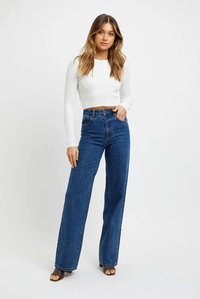 Dependable Choice Bronte Wide Leg Jean Youth Style Student Outfit Everyday Vibrant Bronte Wide Leg Jean