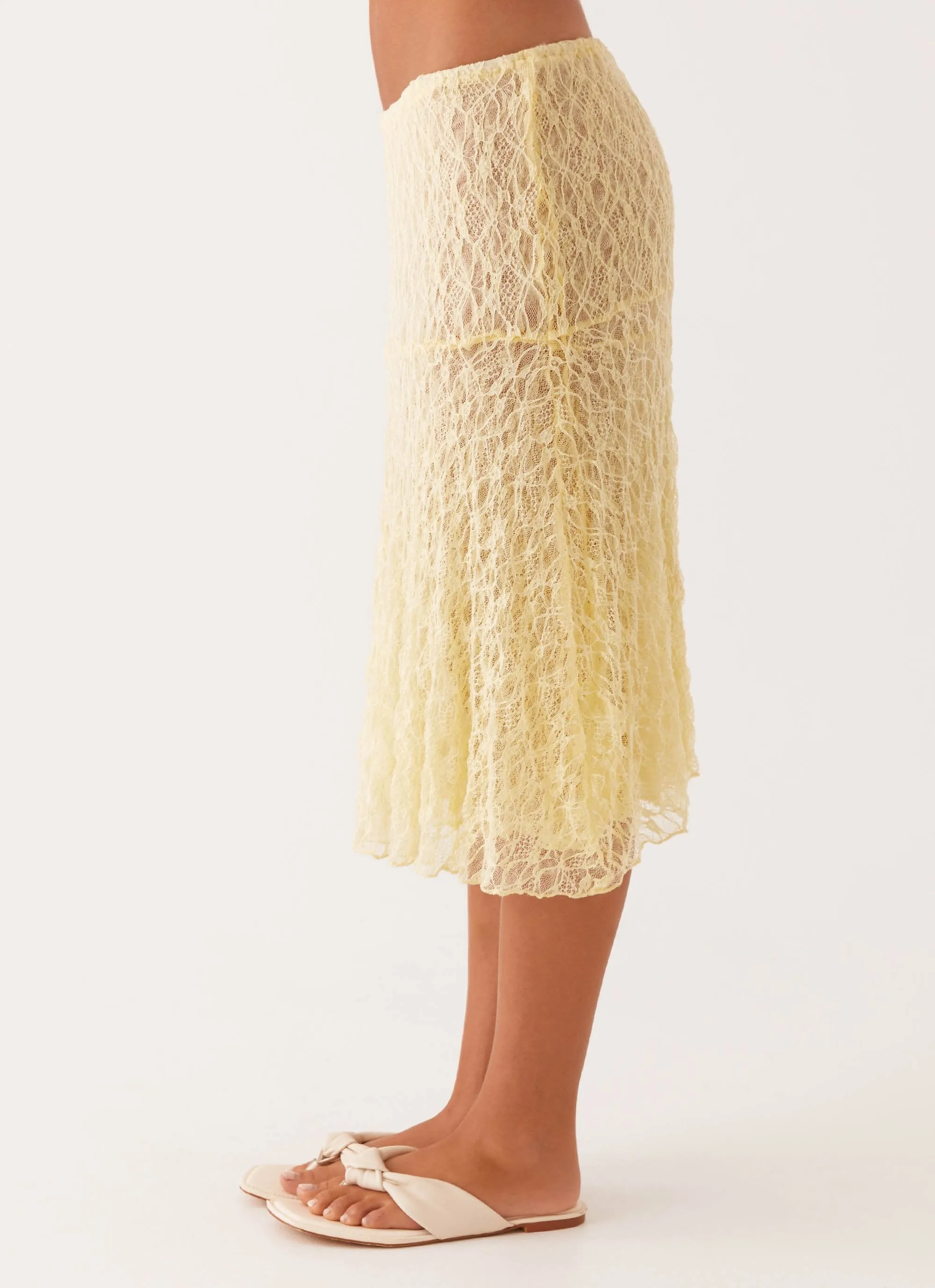 Destiny Midi Skirt - Yellow Fit Freedom