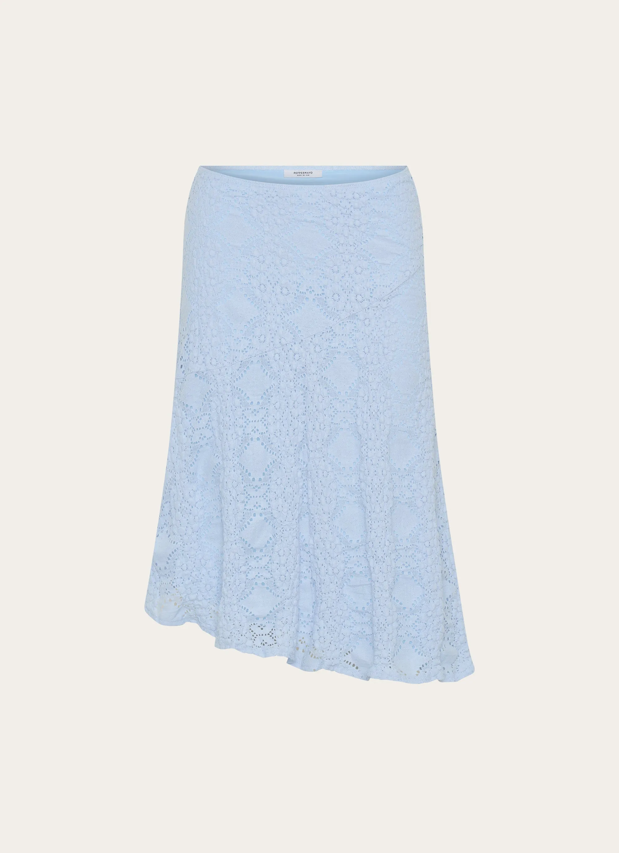 Diamond Sky Midi Skirt - Blue Tailored Silhouette