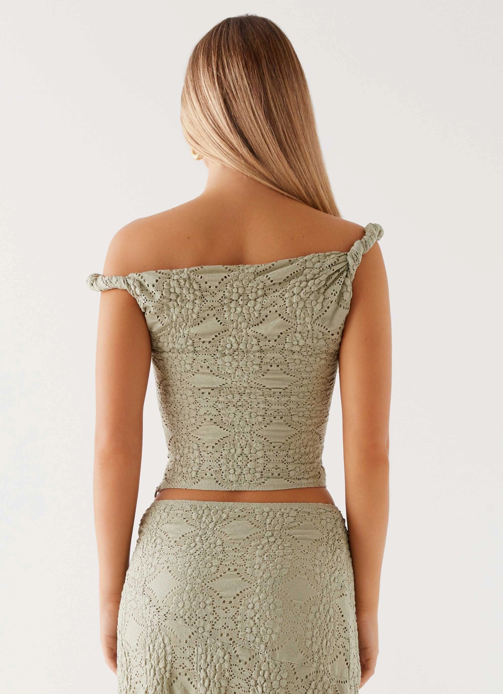 HighDensityFoam Breathable Mesh Back Diamond Sky Top - Sage
