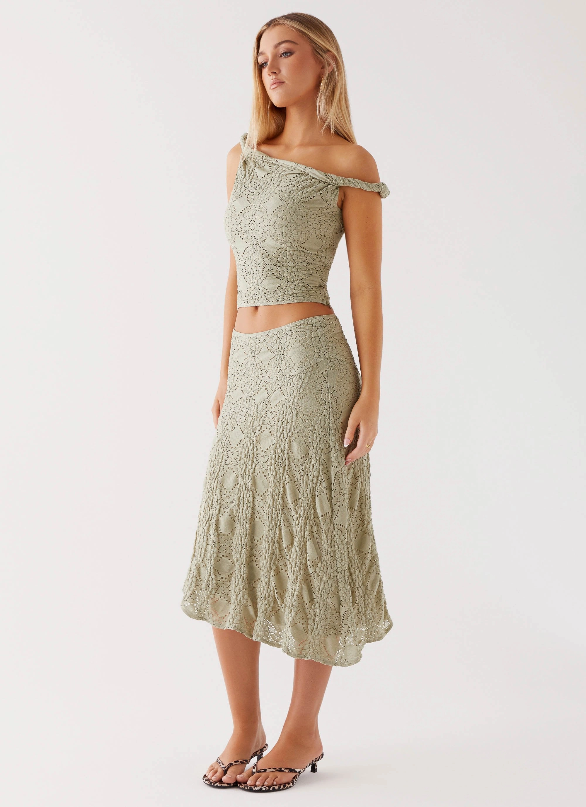 Diamond Sky Top - Sage Adaptive Waistband TearResistantWeave