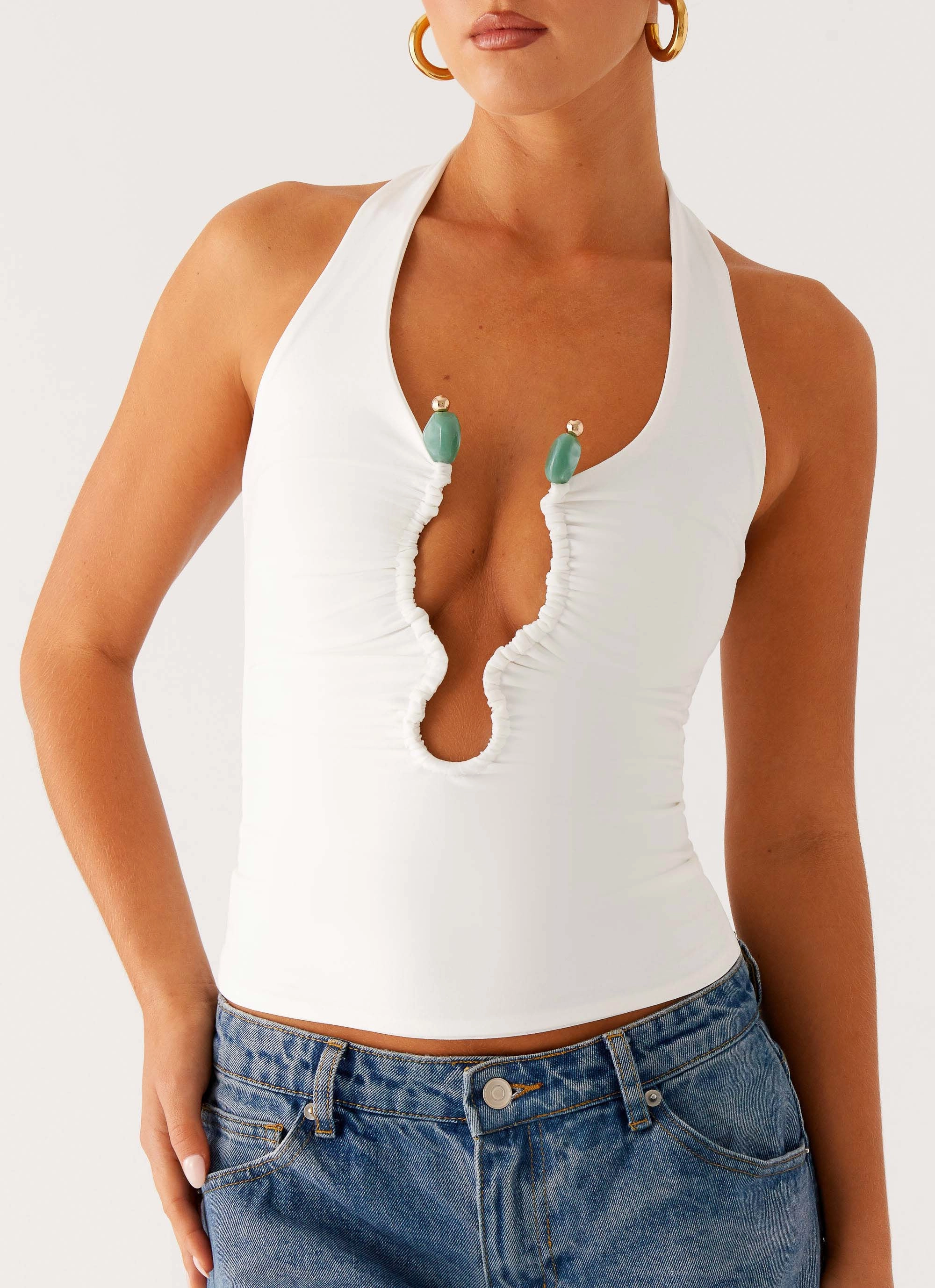 Diego Halter Top - Off White AllPurpose Design
