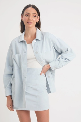 Dieselpunk looks Light Cord Shacket Light Cord Shacket dry-cleanable