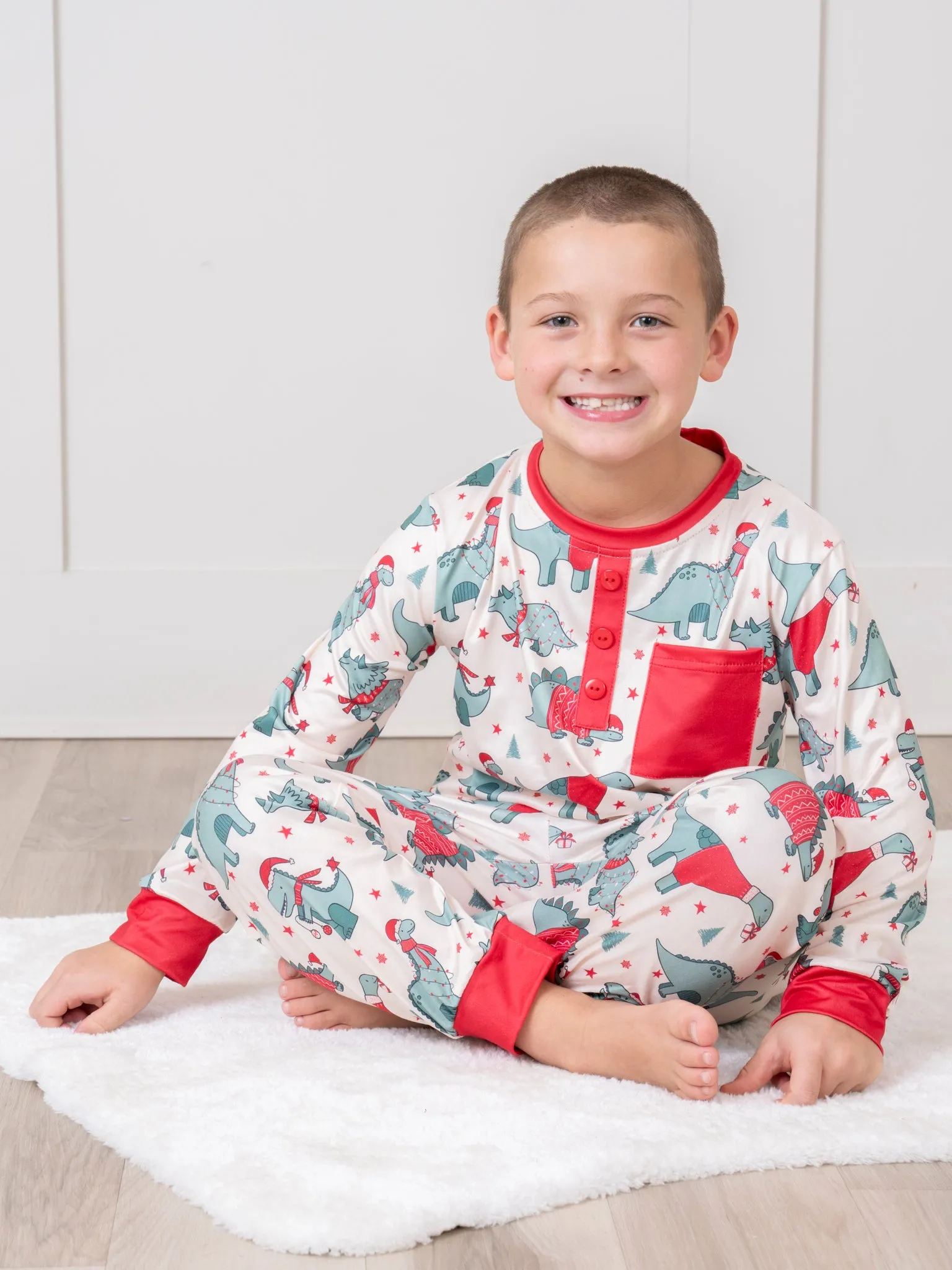 Dinosaur Dreams Christmas Pajamas - Girls & Boys