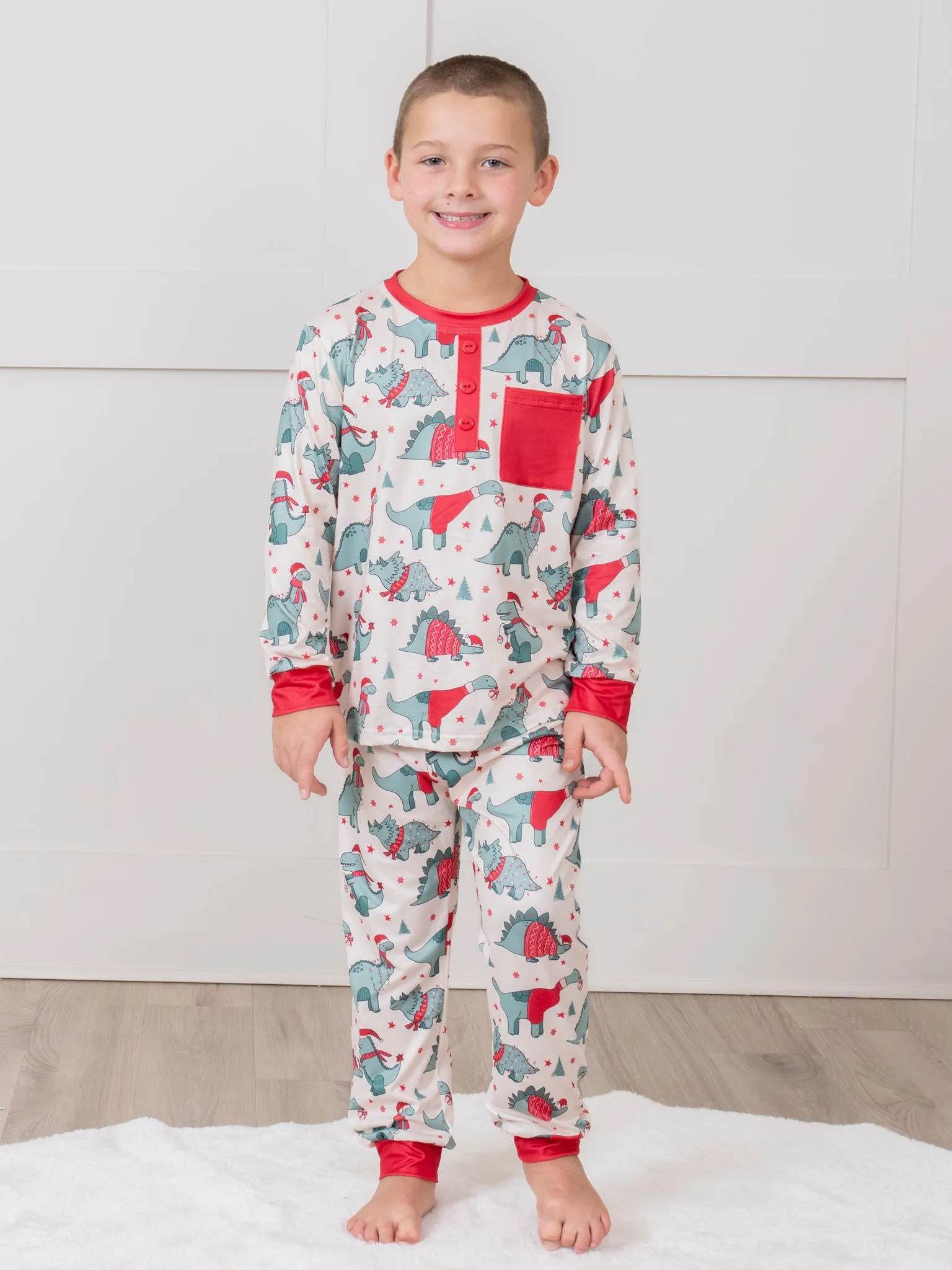 Dinosaur Dreams Christmas Pajamas - Girls & Boys