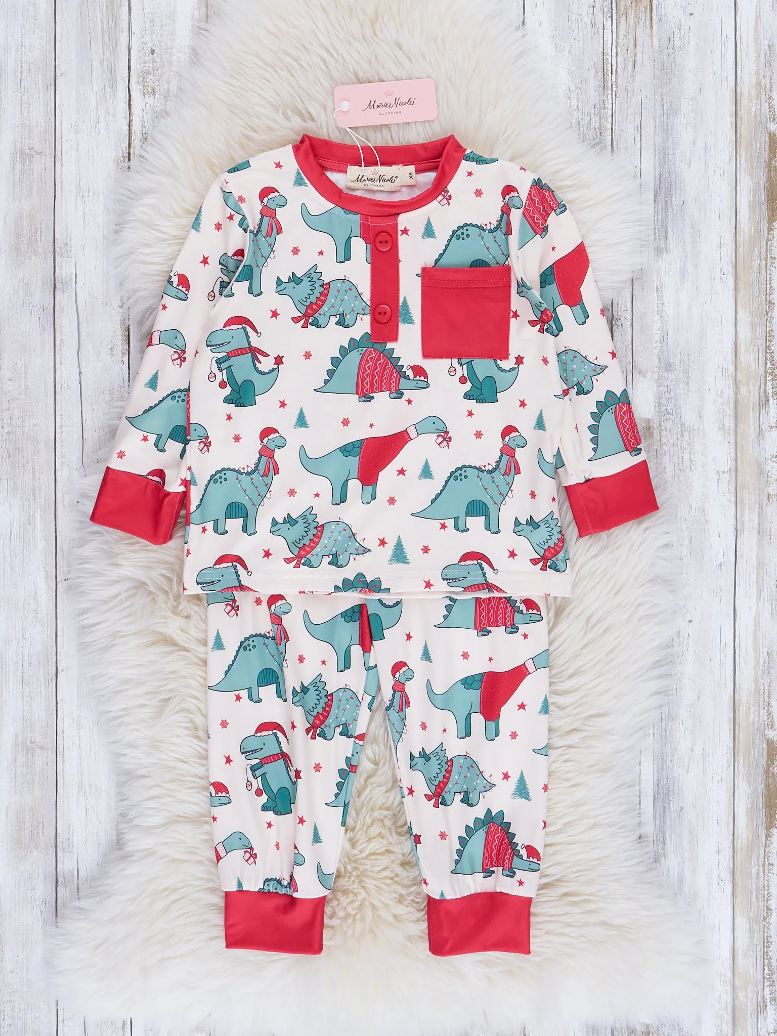 Dinosaur Dreams Christmas Pajamas - Girls & Boys