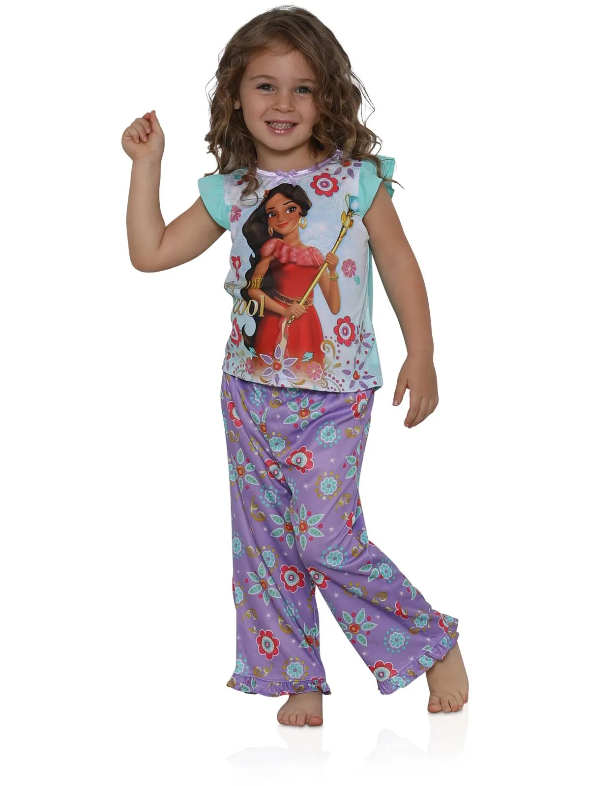 Disney Elena of Avalor Girls' Confident & Cool 2-Piece Pajamas