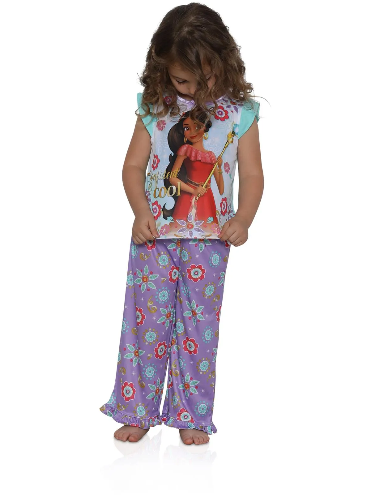 Disney Elena of Avalor Girls' Confident & Cool 2-Piece Pajamas