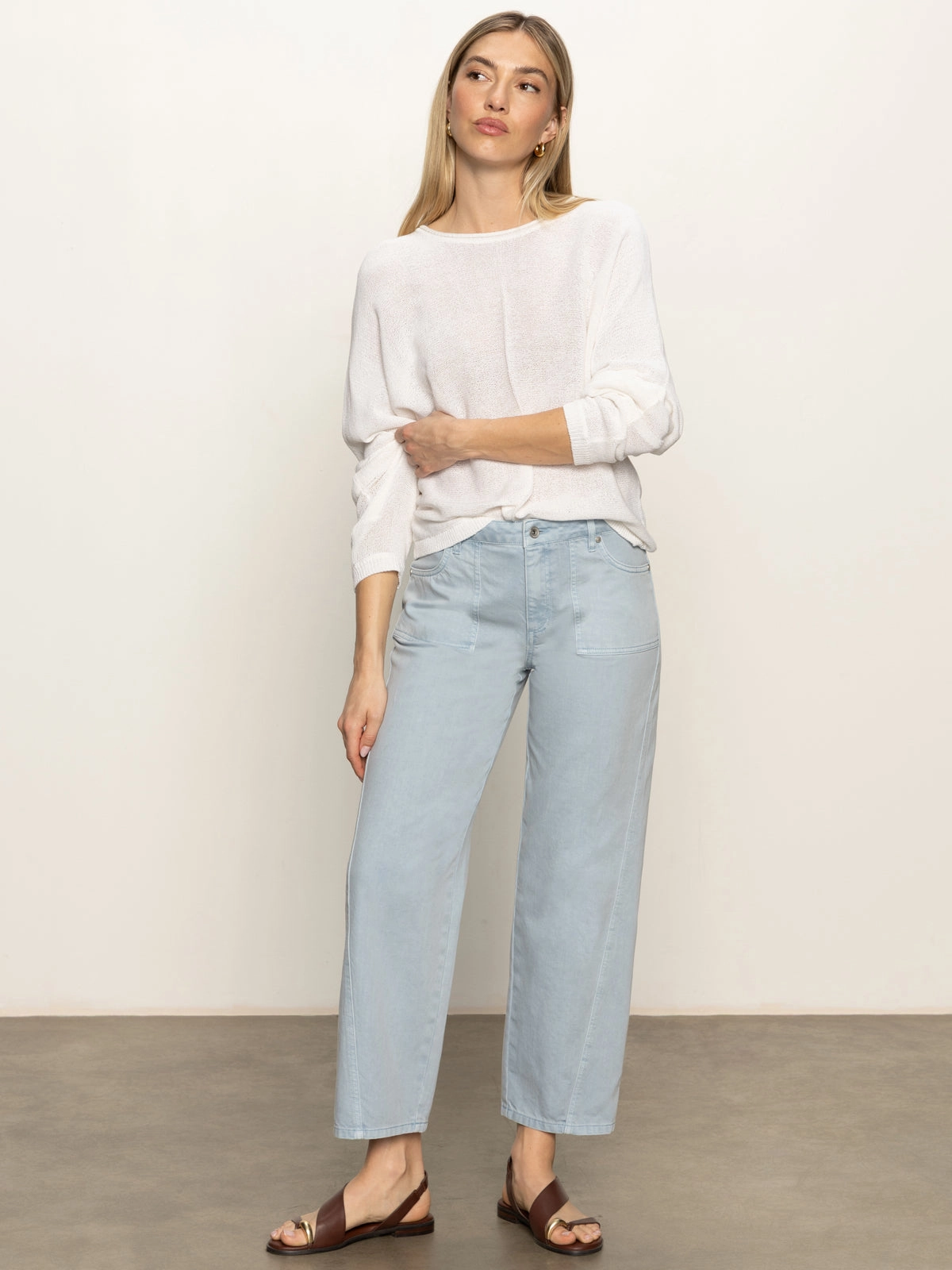 Smart Style District Column Standard Rise Ankle Jeans Blue Mirage